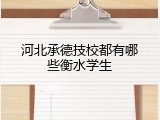 河北承德技校都有哪些衡水学生