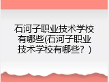 石河子职业技术学校有哪些(石河子职业技术学校有哪些？)