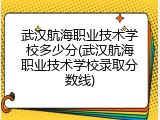 武汉航海职业技术学校多少分(武汉航海职业技术学校录取分数线)