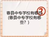 曹县中专学校有哪些(曹县中专学校有哪些？)