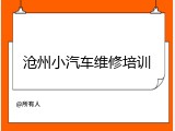 沧州小汽车维修培训