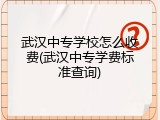 武汉中专学校怎么收费(武汉中专学费标准查询)