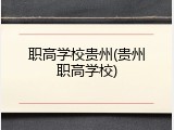职高学校贵州(贵州职高学校)
