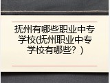 抚州有哪些职业中专学校(抚州职业中专学校有哪些？)