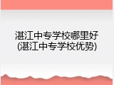 湛江中专学校哪里好(湛江中专学校优势)