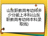 山东职教高考幼师多少分能上本科(山东职教高考幼师本科录取线)