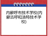 内蒙呼市技术学校(内蒙古呼和浩特技术学校)