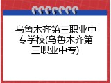 乌鲁木齐第三职业中专学校(乌鲁木齐第三职业中专)
