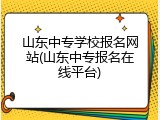 山东中专学校报名网站(山东中专报名在线平台)