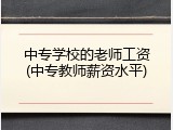 中专学校的老师工资(中专教师薪资水平)