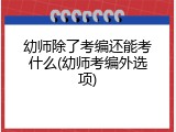 幼师除了考编还能考什么(幼师考编外选项)