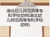 湖北幼儿师范高等专科学校幼师(湖北幼儿师范高等专科学校幼师)