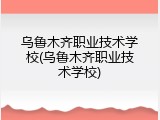 乌鲁木齐职业技术学校(乌鲁木齐职业技术学校)