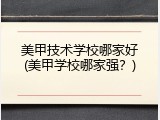 美甲技术学校哪家好(美甲学校哪家强?)