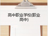 高中职业学校(职业高中)