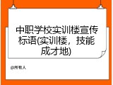 中职学校实训楼宣传标语(实训楼，技能成才地)