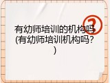 有幼师培训的机构吗(有幼师培训机构吗？)