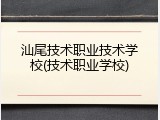 汕尾技术职业技术学校(技术职业学校)
