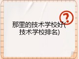 那里的技术学校好(技术学校排名)