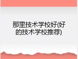 那里技术学校好(好的技术学校推荐)