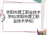 枣阳市理工职业技术学校(枣阳市理工职业技术学校)