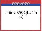 中等技术学校(技术中专)