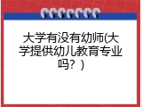 大学有没有幼师(大学提供幼儿教育专业吗？)