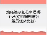 幼师编制和公务员哪个好(幼师编制与公务员优劣比较)