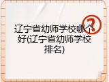 辽宁省幼师学校哪个好(辽宁省幼师学校排名)