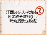 江西师范大学幼师计划录取分数线(江西师幼招录分数线)