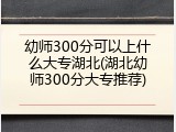 幼师300分可以上什么大专湖北(湖北幼师300分大专推荐)