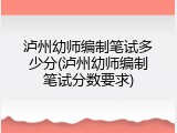泸州幼师编制笔试多少分(泸州幼师编制笔试分数要求)