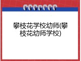 攀枝花学校幼师(攀枝花幼师学校)