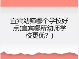 宜宾幼师哪个学校好点(宜宾哪所幼师学校更优？)