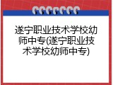 遂宁职业技术学校幼师中专(遂宁职业技术学校幼师中专)