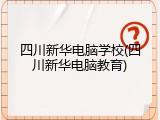 四川新华电脑学校(四川新华电脑教育)