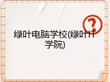 绿叶电脑学校(绿叶IT学院)