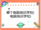 哪个电脑培训学校(电脑培训学校)
