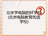 北京学电脑的好学校(北京电脑教育优选学校)