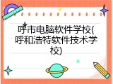 呼市电脑软件学校(呼和浩特软件技术学校)