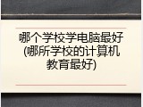 哪个学校学电脑最好(哪所学校的计算机教育最好)