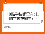 电脑学校哪里有(电脑学校在哪里？)