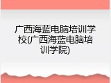广西海蓝电脑培训学校(广西海蓝电脑培训学院)