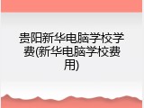 贵阳新华电脑学校学费(新华电脑学校费用)