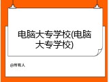 电脑大专学校(电脑大专学校)