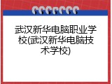 武汉新华电脑职业学校(武汉新华电脑技术学校)