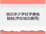 培训多少学校学费电脑钱(学校培训费用)