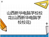 山西新华电脑学校校花(山西新华电脑学校校花)
