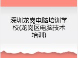深圳龙岗电脑培训学校(龙岗区电脑技术培训)