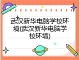 武汉新华电脑学校环境(武汉新华电脑学校环境)